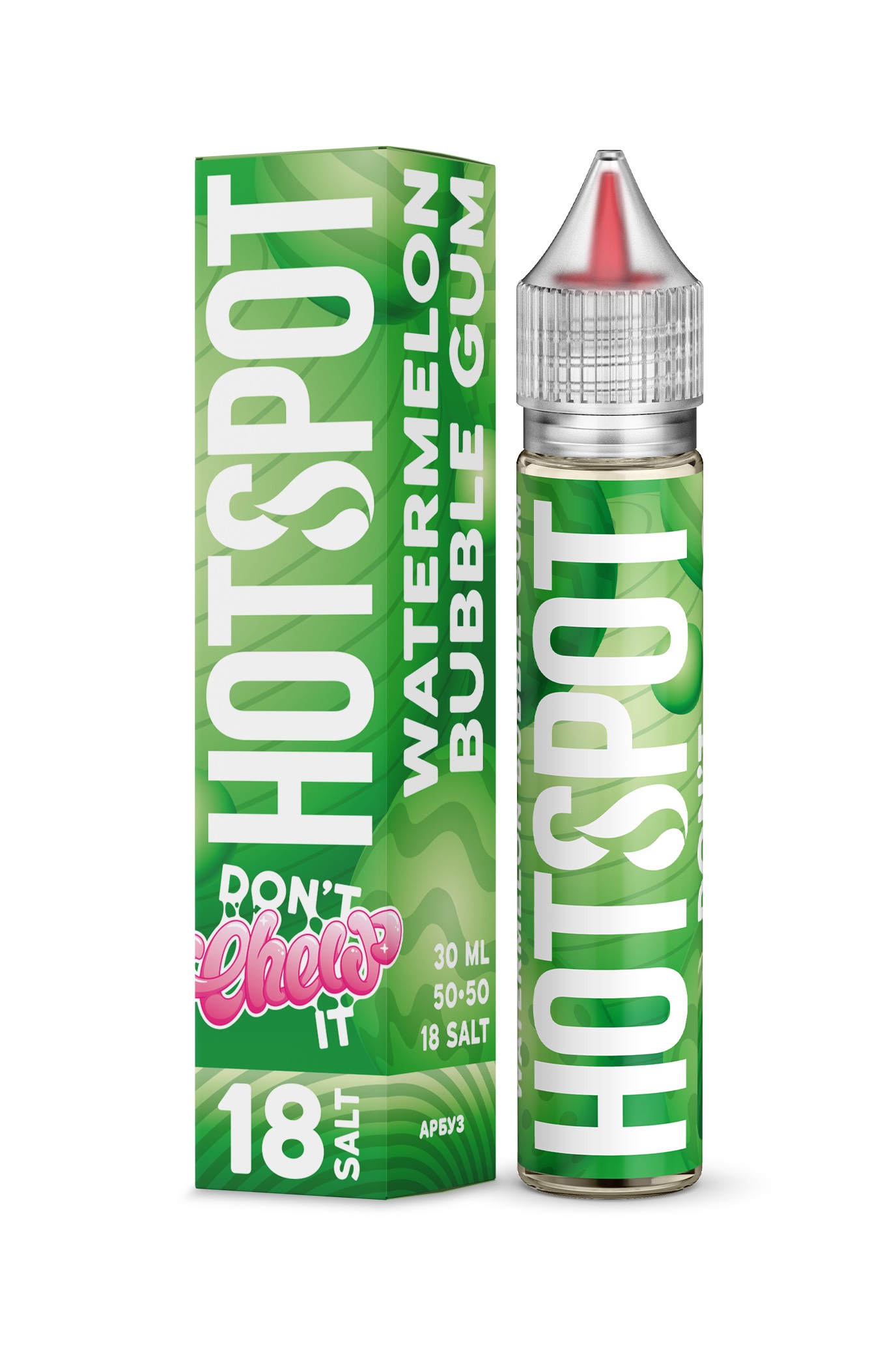 Жидкость - Hotspot Don't Chew It - Salt 18 - Арбузная Жвачка - 30 ml