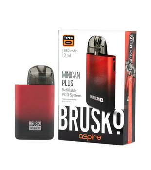 Набор - Brusko Minican PLUS - 850mAh - Черный Красный градиент
