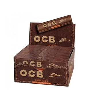 Бумага сигаретная - OCB - Slim Virgin Unbleached Braun