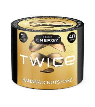 Табак для кальяна - Twice Energy - Banana & Nuts Cake ( с ароматом тарт, банан, орехи ) - 40 г