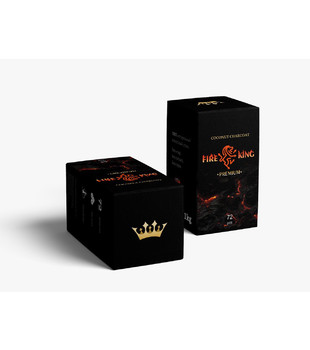 Уголь - Fire King - 2.5 cube - 1 кг ( 10 кг в коробке )