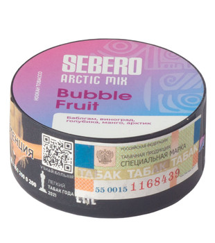 Табак для кальяна - Sebero Arctic Mix - Bubble Fruit ( с ароматом баблгам, виноград, голубика, манго, арктик ) - 25 г
