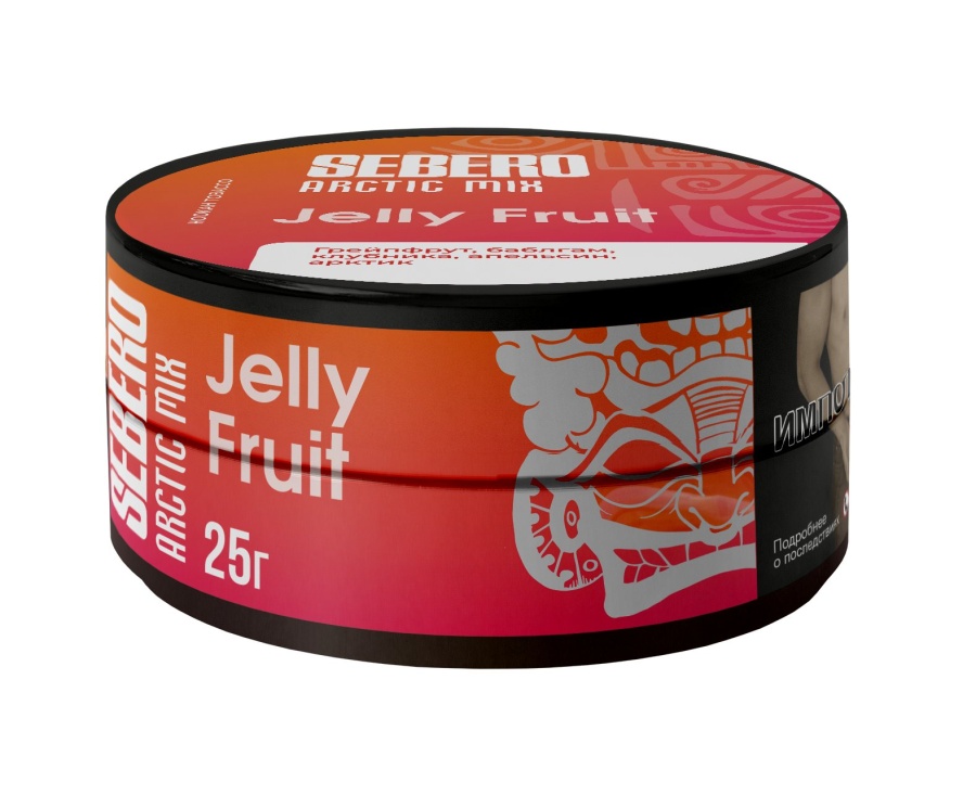 Табак для кальяна - Sebero Arctic Mix - Jelly Fruit ( с ароматом грейпфрут, баблгам, клубника, апельсин, арктик ) - 25 г