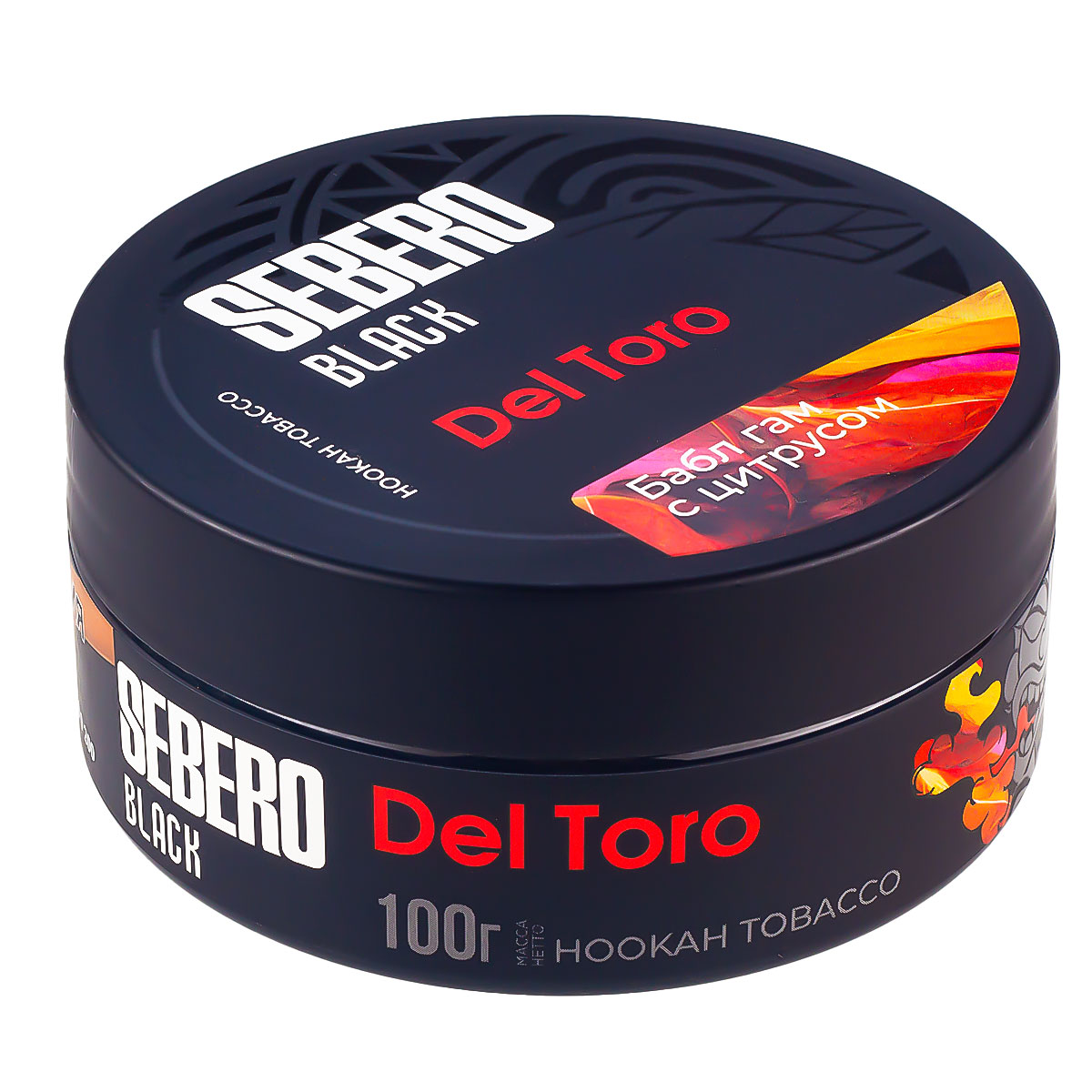 Табак для кальяна - Sebero black - Del Toro ( с ароматом баблгам грейпфрут ) - 100 г