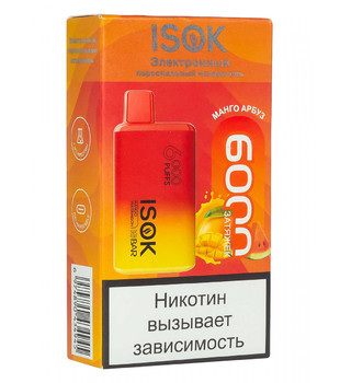 ЭПИ - ISOK ISBar - c ароматом Манго Арбуз - ( 6000 затяжек ) - ЧЗ