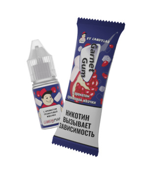 Жидкость для ЭСДН - CandyMan - Garnet Gum ( с ароматом гранатовая жвачка ) - 10мл / 15мг/см3 - ЧЗ