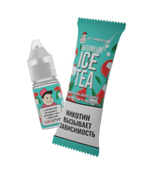 Жидкость для ЭСДН - CandyMan - Watermelon Ice Tea ( с ароматом холодный зеленый чай с арбузом ) - 10мл / 15мг/см3 - ЧЗ