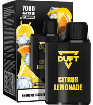 ЭСДН - DUFT 7000 - Citrus Lemonade ( с ароматом цирусовый лимонад ) ЧЗ