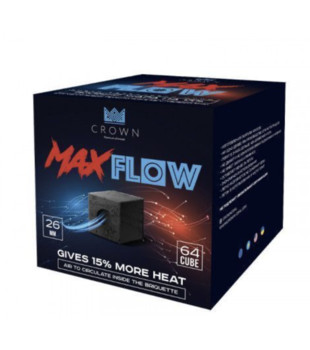 Уголь - Crown - Max Flow 26 мм - 1 кг ( 64 кубика )