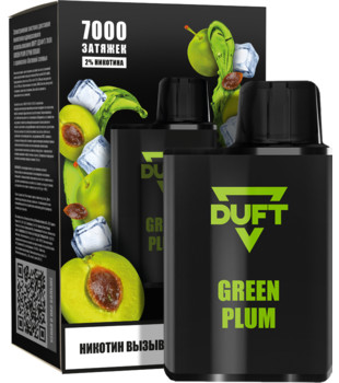 ЭСДН - DUFT 7000 - Green Plum ( с ароматом зеленая слива ) ЧЗ