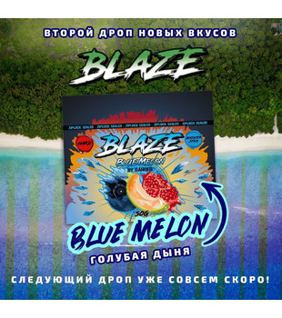 Кальянная смесь - Blaze - Blue melon ( Дыня с черникой ) - 50 g