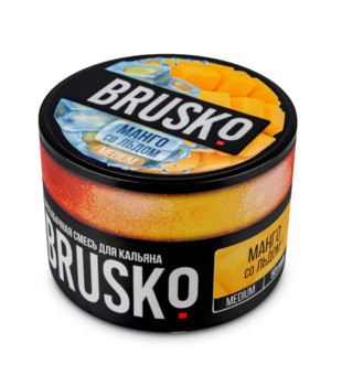 Бестабачная смесь для кальяна - Brusko - Манго со Льдом ( с ароматом манго со льдом ) - 50 г